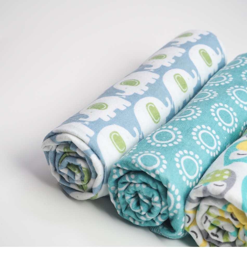 Muslin Flannel Swaddle Set 4 Pcs Muslin Flannel Swaddle Set 4 Pcs