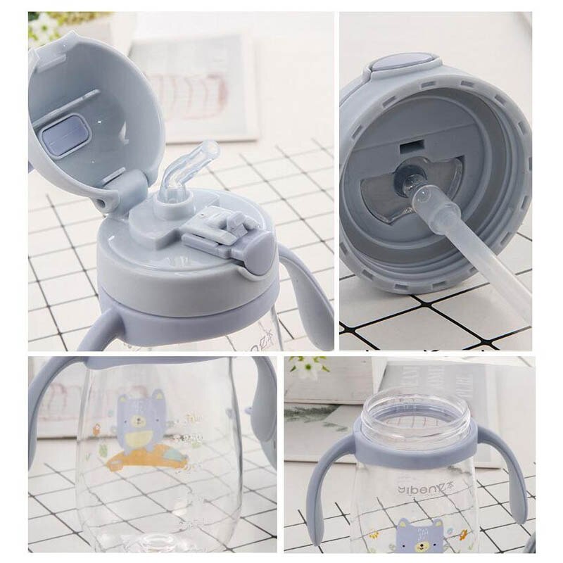 Cute Rabbit Shaped Baby's BPA Free Feeding Bottle with Straw Cute Rabbit Shaped Baby's BPA Free Feeding Bottle with Straw