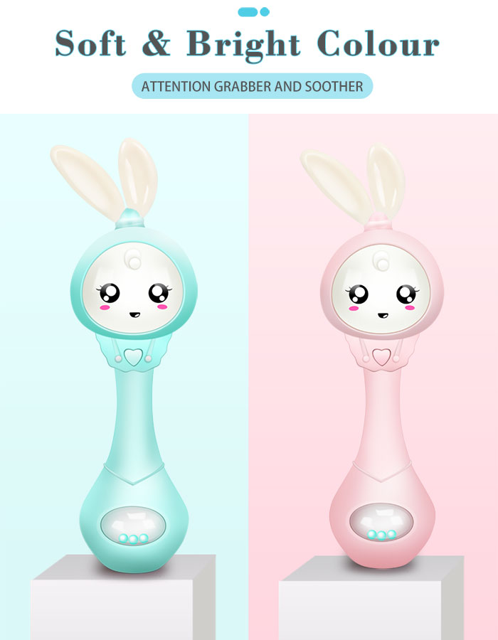 Baby's Music Teether Bunny Rattle Toy Baby's Music Teether Bunny Rattle Toy