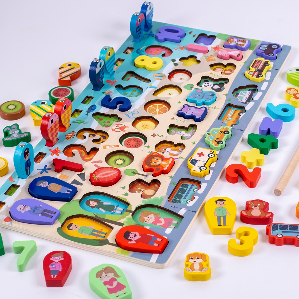 Montessori Educational Wooden Busy Board   Montessori Educational Wooden Busy Board
