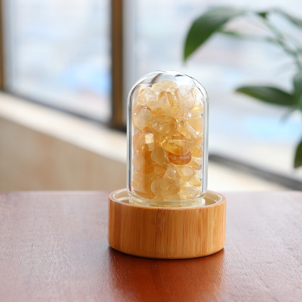 Natural Crystal Gemstone Glass Water Bottle Natural Crystal Gemstone Glass Water Bottle