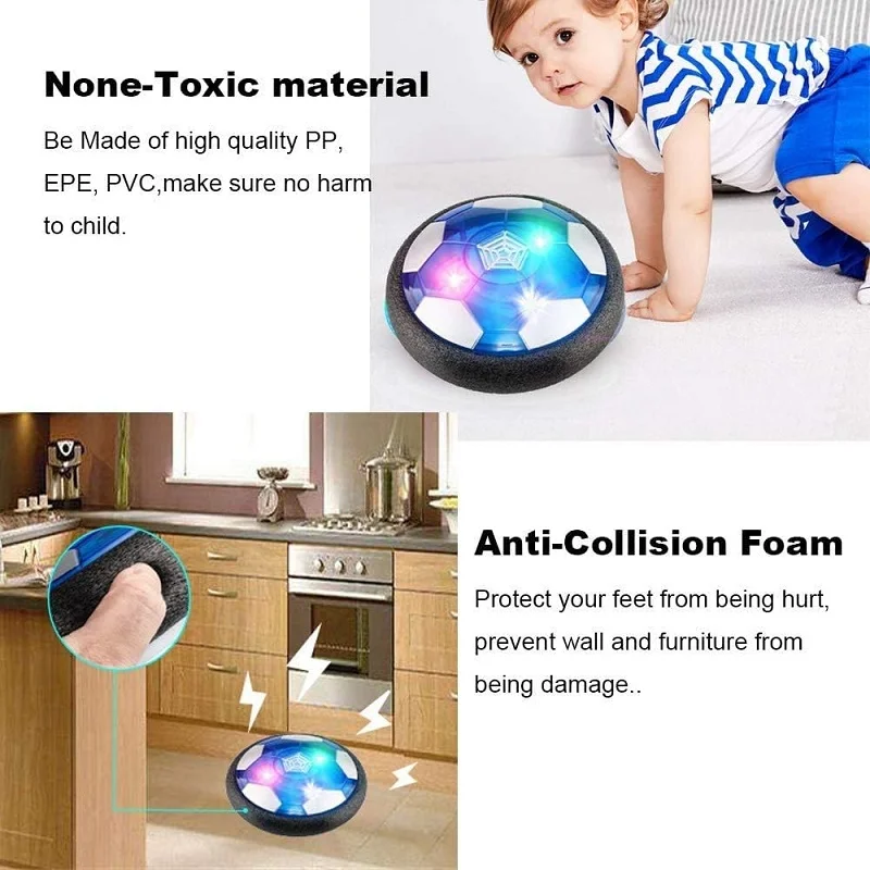 Hover Soccer Ball Boy Toys Light Up LED Soccer Ball Toys Floating Football Indoor Play Children Sport Toys Outdoor Game for Kids