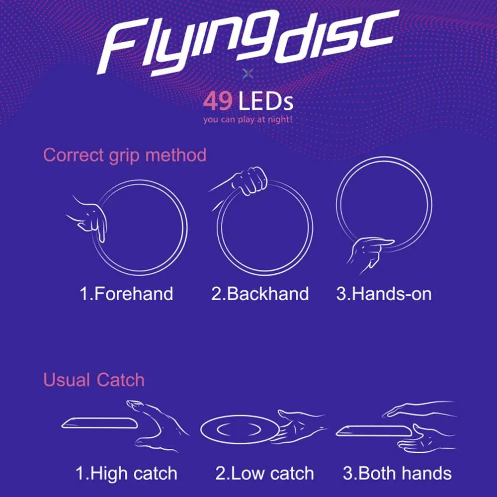 LED Flying Disc LED Catch Flying Disc For Outdoor Portable LED Catch Flying Disc For Teens Adult Outdoor Beach Lawn LED Flying Disc LED Catch Flying Disc For Outdoor Portable LED Catch Flying Disc For Teens Adult Outdoor Beach Lawn