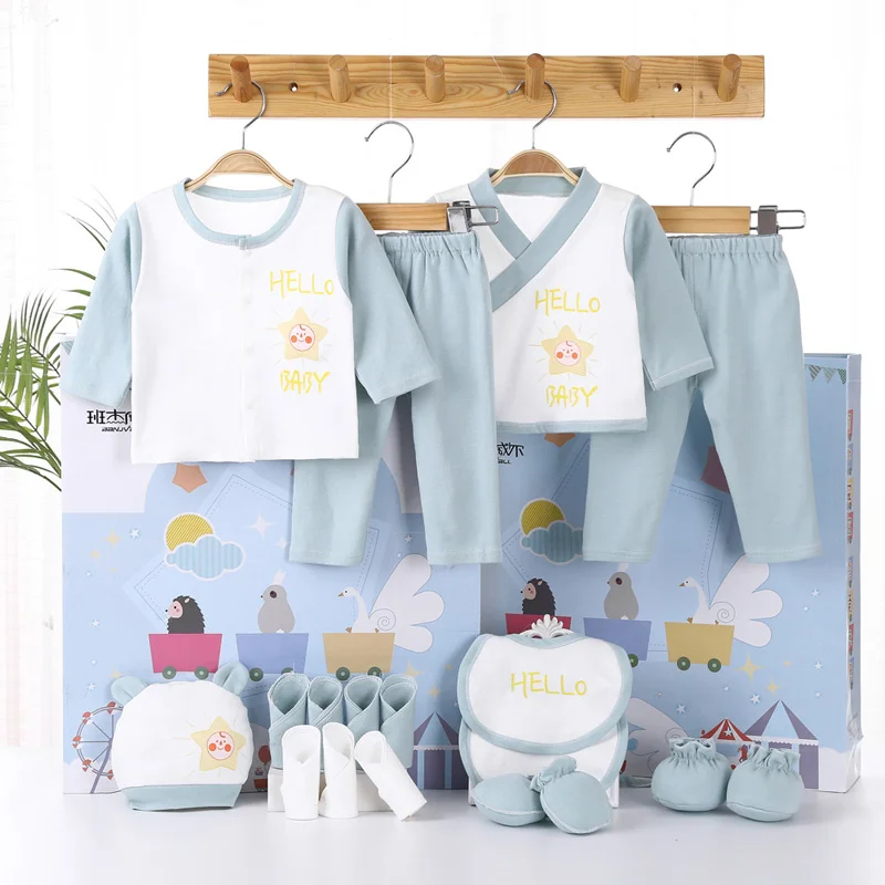 Lawadka 18piece/lot Newborn Baby Clothes For Girls Boys Sets 100% Cotton Infant Spring Autumn Soft Boy Clothing New born Hat Bib Lawadka 18piece/lot Newborn Baby Clothes For Girls Boys Sets 100% Cotton Infant Spring Autumn Soft Boy Clothing New born Hat Bib