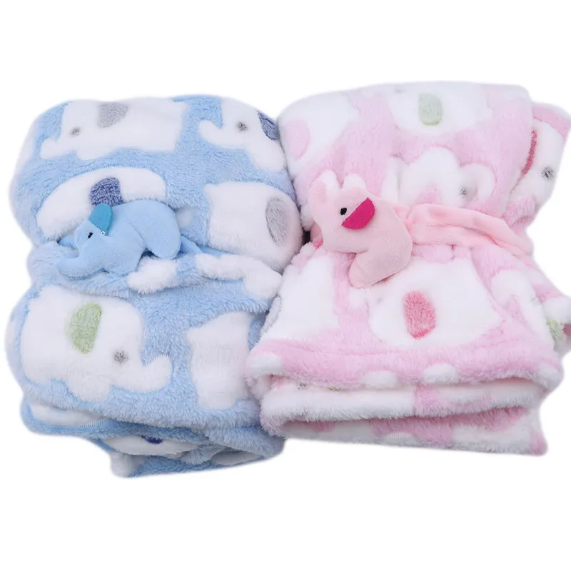 Cartoon Baby Blanket Cute Elephant Baby Products Newborn Elephant Air Conditioning Quilt Coral Velvet Pillow Quilt Dual-Use Cartoon Baby Blanket Cute Elephant Baby Products Newborn Elephant Air Conditioning Quilt Coral Velvet Pillow Quilt Dual-Use