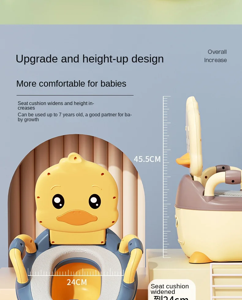 1-6 Years Old Children's Pot Cute Baby Toilet Seat Easy to Clean Baby Potty Portable Stool Boys And Girls Safe Trainer Seat WC