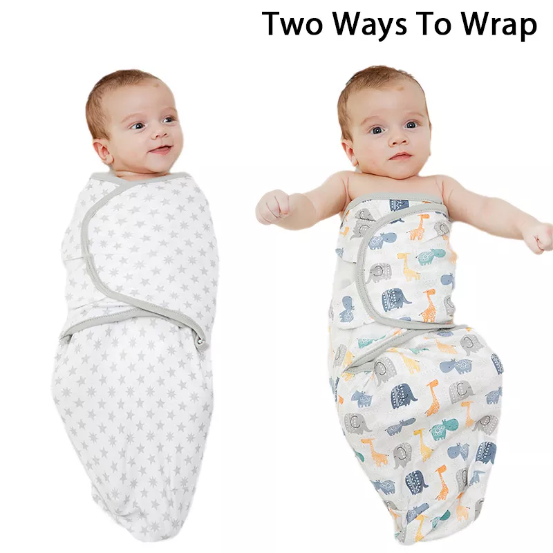 Summer Newborn Swaddle Blanket Wrap Hat Set Baby Bedding Receiving Blankets Thin Muslin Infant Sleeping Bag 0-6M Baby Item