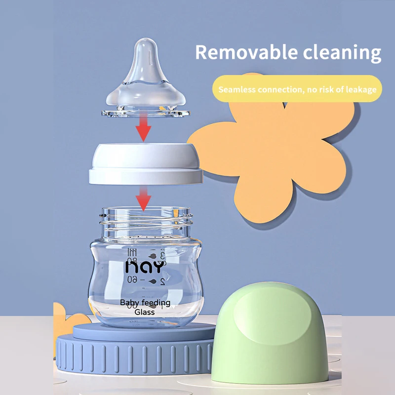 Hot Sale Baby Bottles Newborn Wide-caliber Nursing Glass Bottles Anti-flatulence Milk Feeding Bottles Infant 0-3 Month BPA Free Hot Sale Baby Bottles Newborn Wide-caliber Nursing Glass Bottles Anti-flatulence Milk Feeding Bottles Infant 0-3 Month BPA Free