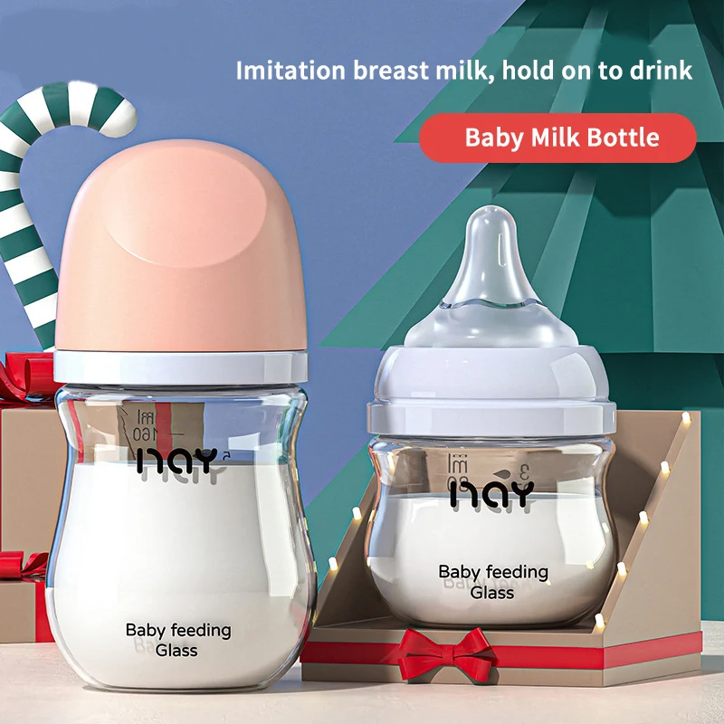 Hot Sale Baby Bottles Newborn Wide-caliber Nursing Glass Bottles Anti-flatulence Milk Feeding Bottles Infant 0-3 Month BPA Free Hot Sale Baby Bottles Newborn Wide-caliber Nursing Glass Bottles Anti-flatulence Milk Feeding Bottles Infant 0-3 Month BPA Free