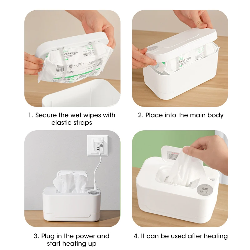 LED Display Baby Wipe Warmer Heater Wet Towel Dispenser Portable USB Charge Baby Wipe Warmer Napkin Heating Box Home/Car Use LED Display Baby Wipe Warmer Heater Wet Towel Dispenser Portable USB Charge Baby Wipe Warmer Napkin Heating Box Home/Car Use