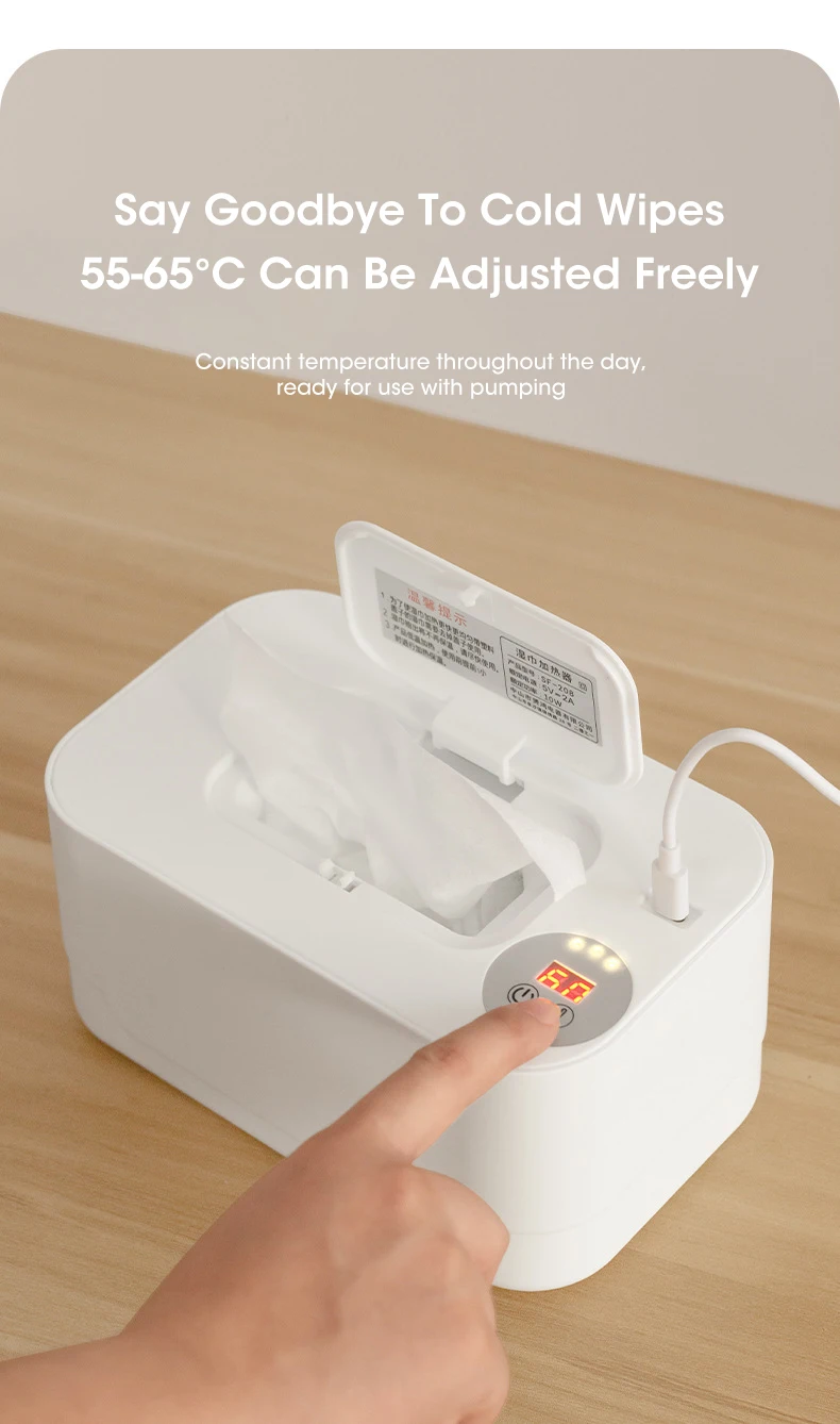LED Display Baby Wipe Warmer Heater Wet Towel Dispenser Portable USB Charge Baby Wipe Warmer Napkin Heating Box Home/Car Use LED Display Baby Wipe Warmer Heater Wet Towel Dispenser Portable USB Charge Baby Wipe Warmer Napkin Heating Box Home/Car Use