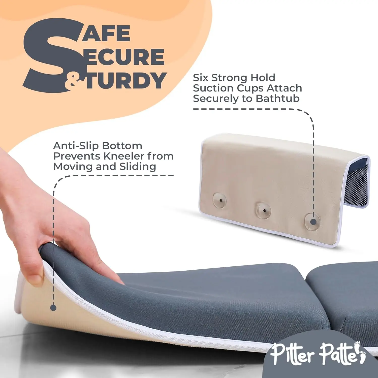 Baby Bath Kneeler And Elbow Rest Pad Set | Neoprene & Foam Bath Kneeling Pad For Bathing Baby | Non Slip Pad Baby Bath Essential