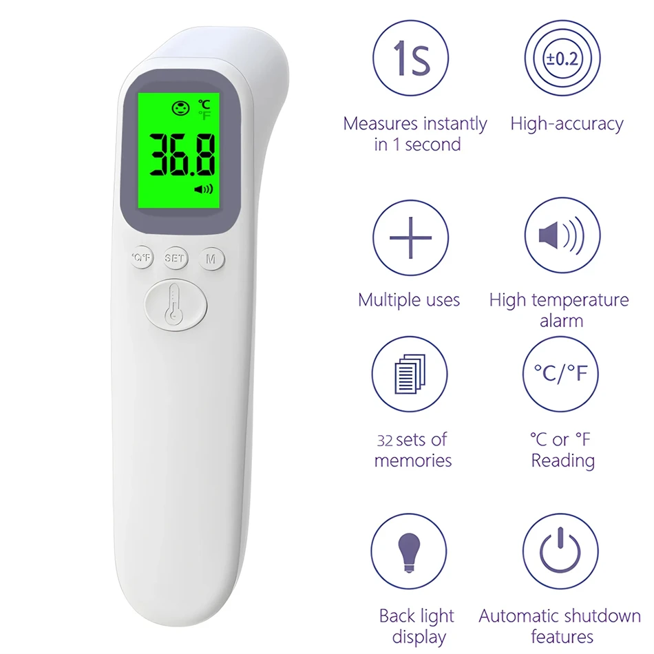 Infrared Thermometer Digital LCD Body Measurement Kids Adult Fever IR Children Non-Contact Termometrometer Infrared Thermometer Digital LCD Body Measurement Kids Adult Fever IR Children Non-Contact Termometrometer
