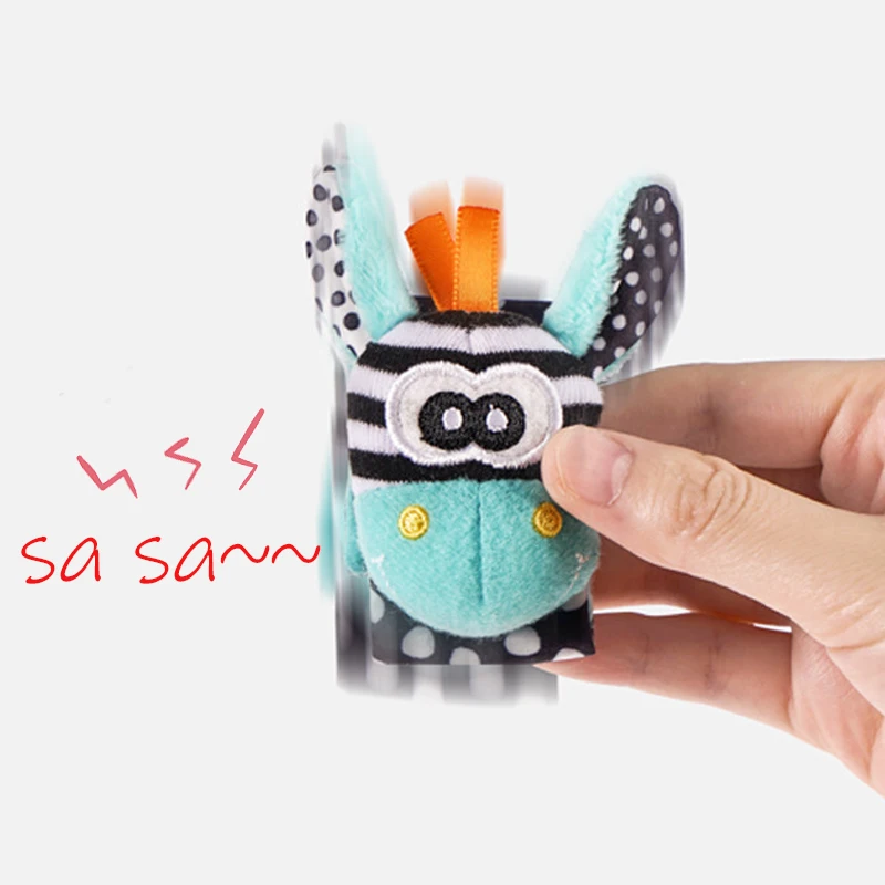 0-12 Months Baby Rattles Toys Animal Socks Wrist Strap +Rattle Baby Foot Socks Bug Wrist Strap Toddler Socks Pacifier Toys