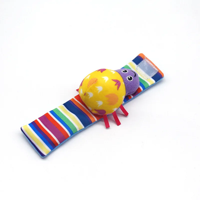 0-12 Months Baby Rattles Toys Animal Socks Wrist Strap +Rattle Baby Foot Socks Bug Wrist Strap Toddler Socks Pacifier Toys
